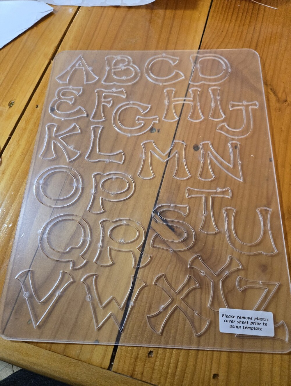 Clear Acrylic Alphabet Stencil Template - Home Wall Decor